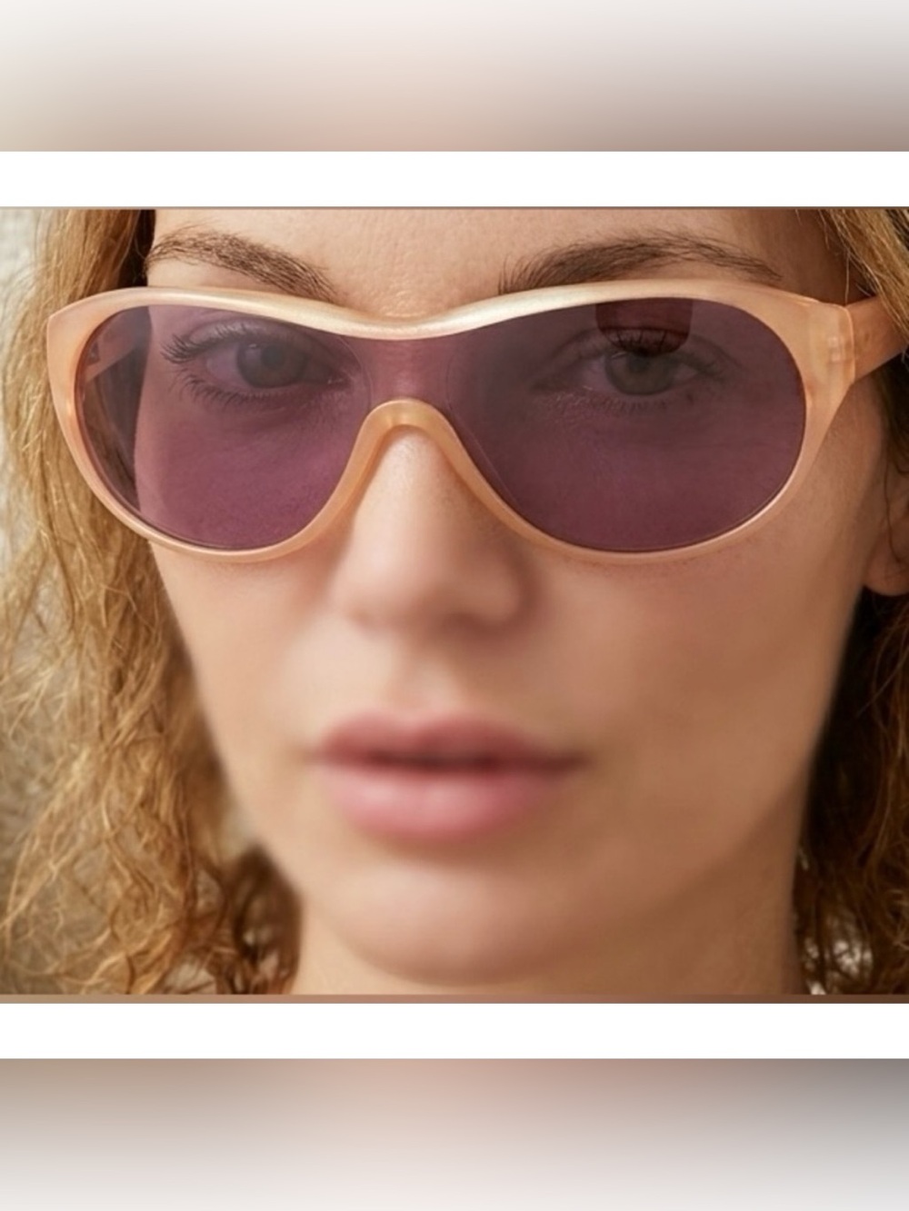 VERSACE RARE Archival Vintage Y2K 90s Pink Tint Shield Sunglasses MOD 439 G10